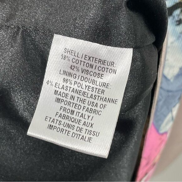 Milly Floral Sleeveless Sheath Dress Size 6 Multicolor Beige Pink‎ Blue Cream - Picture 6 of 7